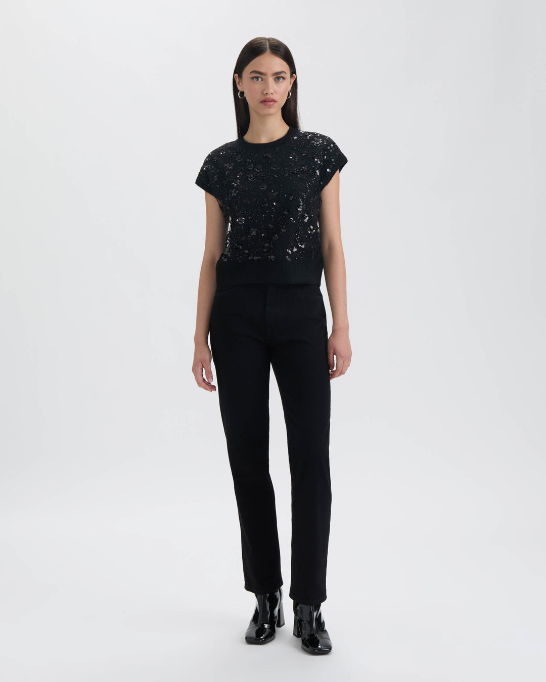 Sleeveless Sequined Sweater