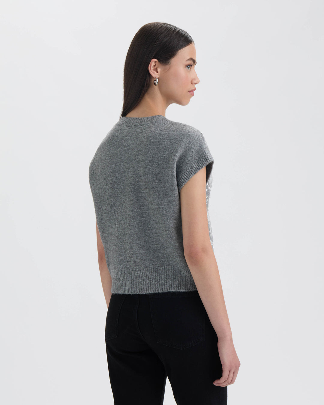 Sleeveless Sequined Sweater