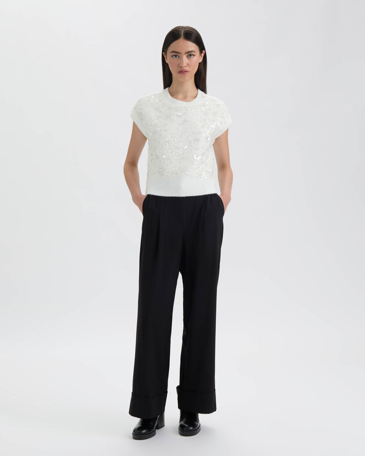 Sleeveless Sequined Sweater