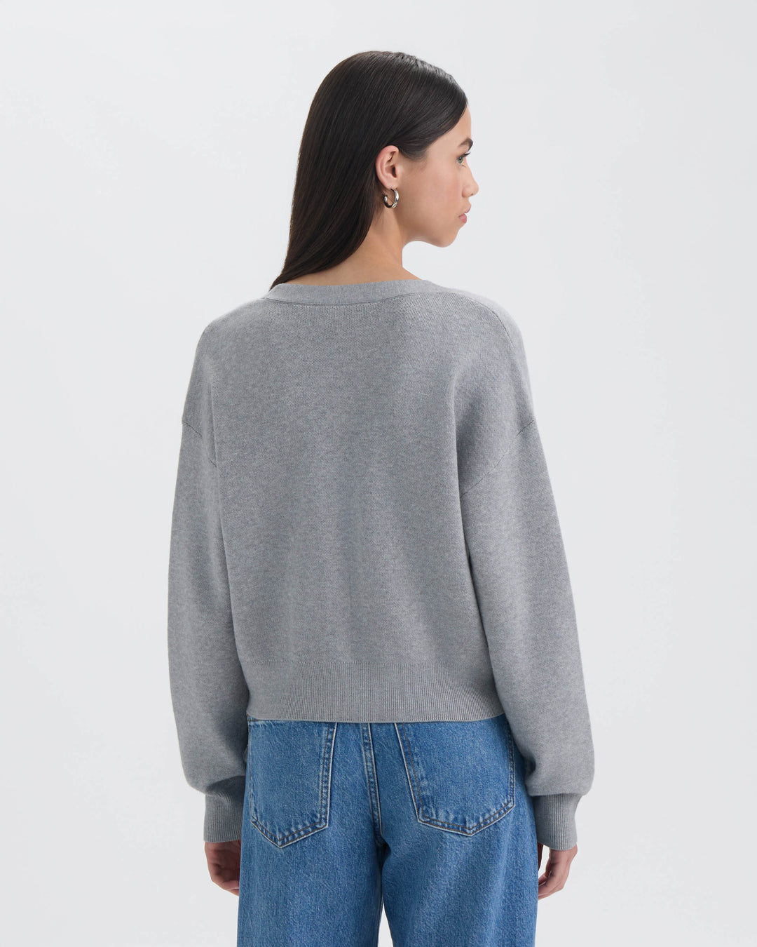 V-Neck Jacquard Cardigan