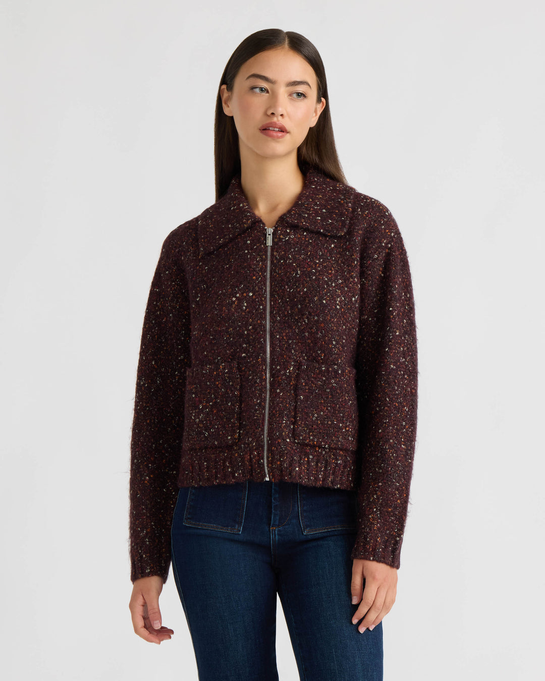 Zip Front Sweater Jacket