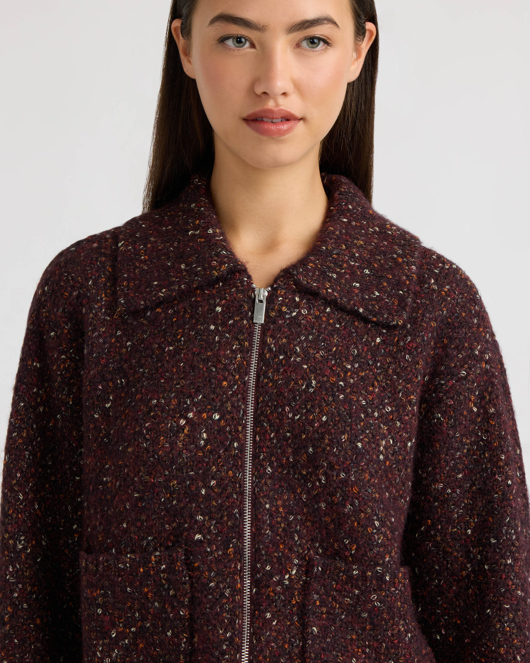 Zip Front Sweater Jacket