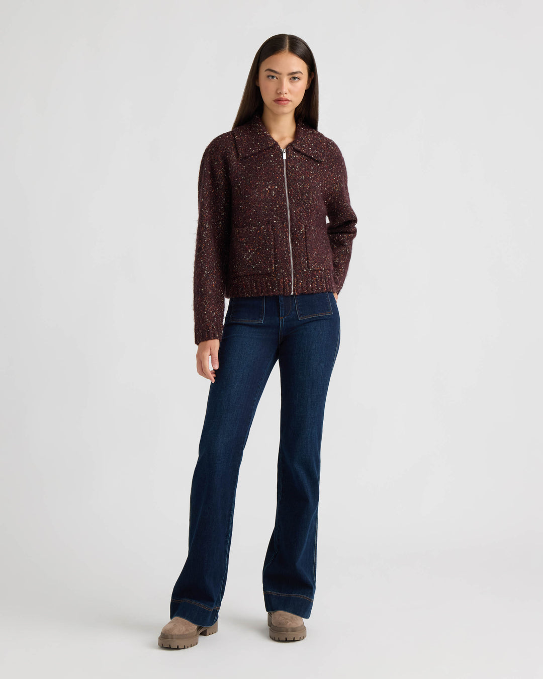 Zip Front Sweater Jacket