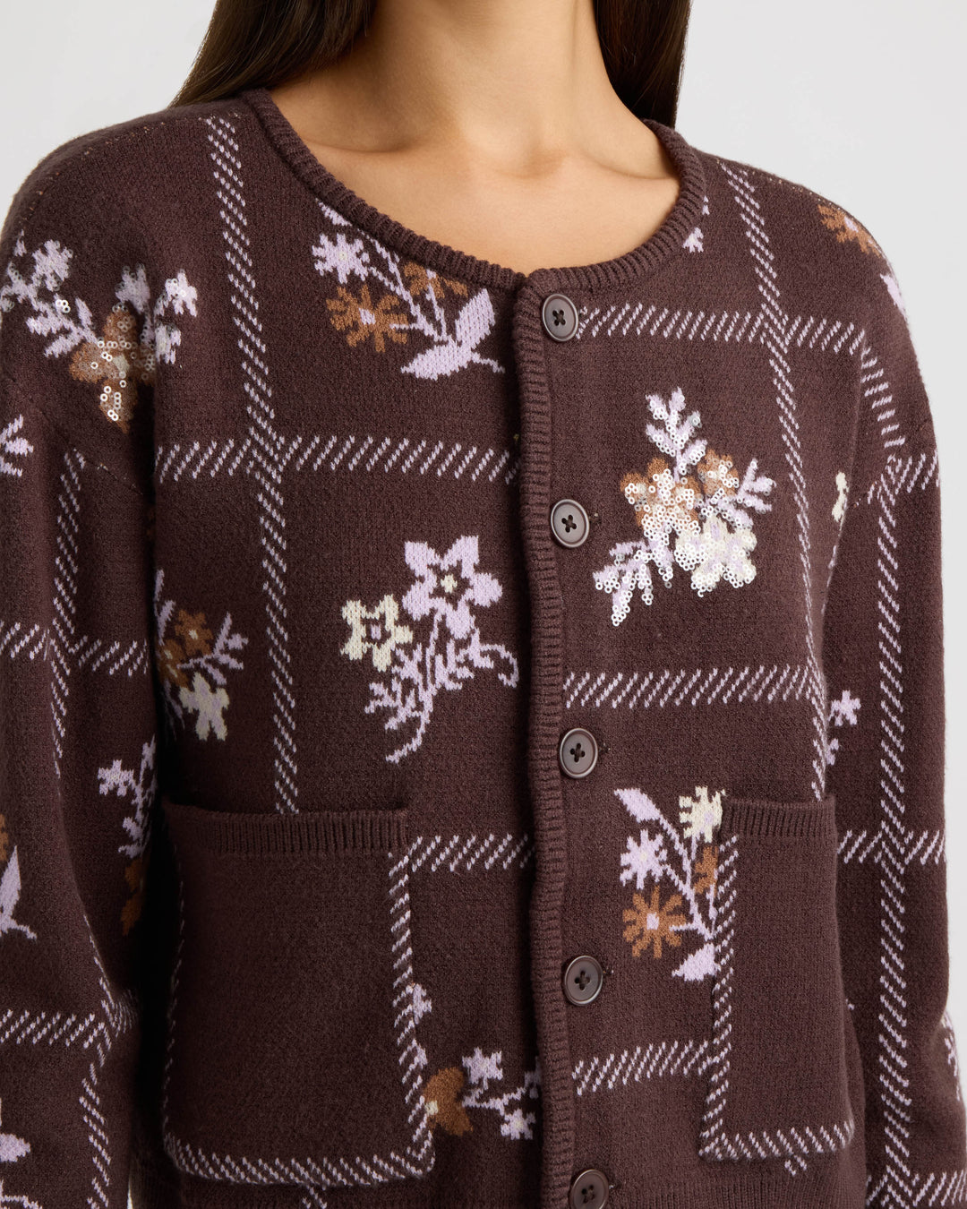 Patchwork Sweater Cardigan