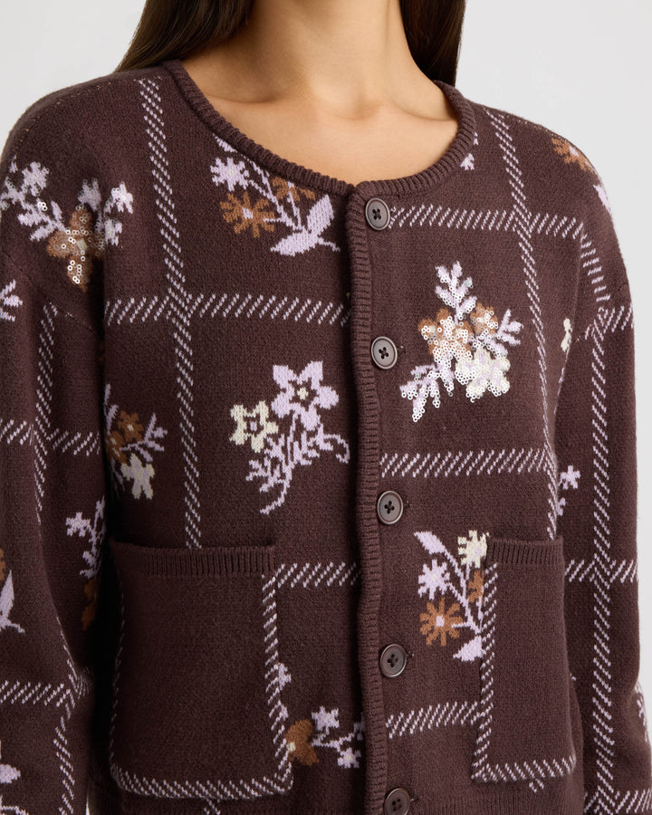 Patchwork Sweater Cardigan