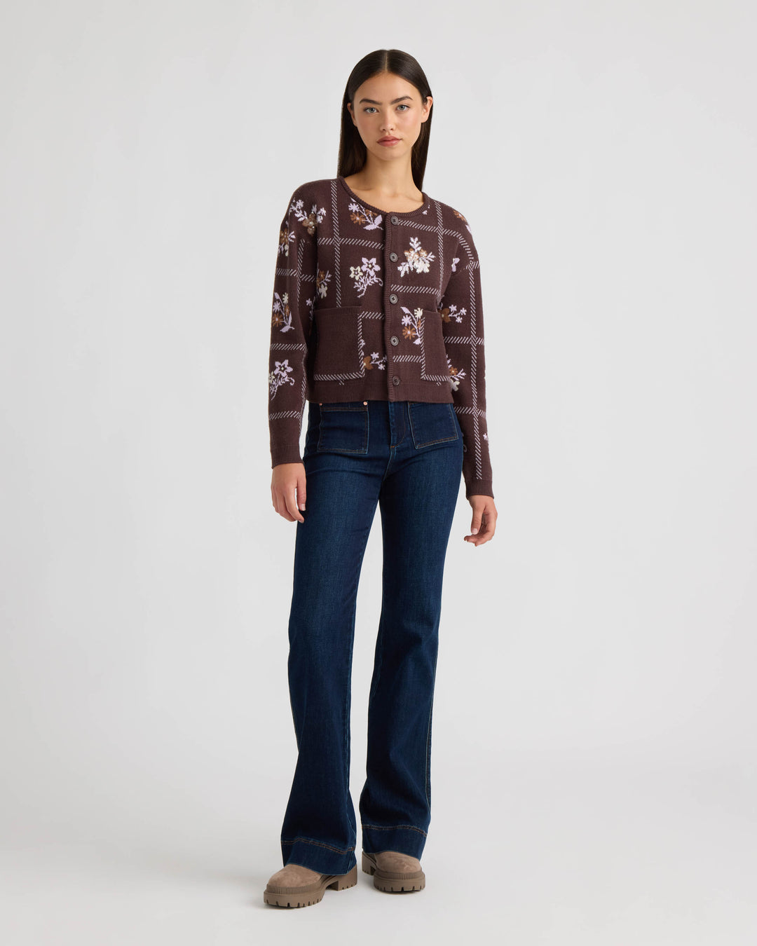 Patchwork Sweater Cardigan