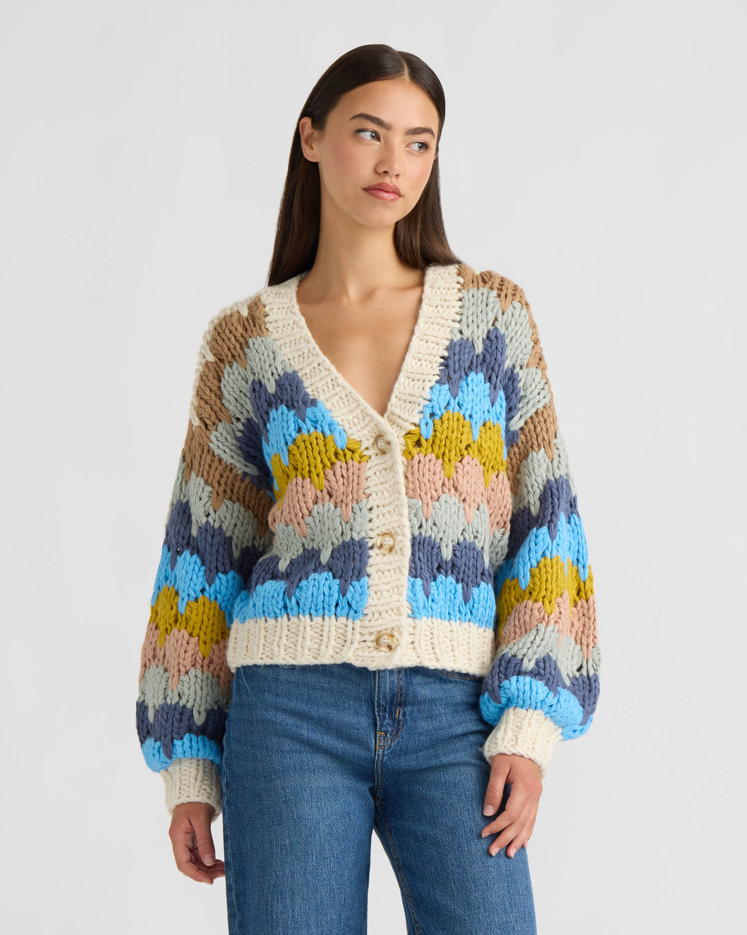 Chunky Hand Knitted Cardigan