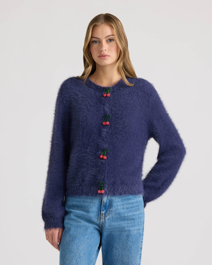 Cherry Front Cardigan