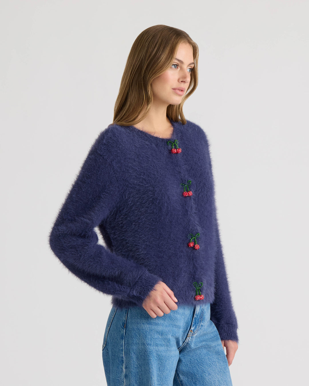 Cherry Front Cardigan