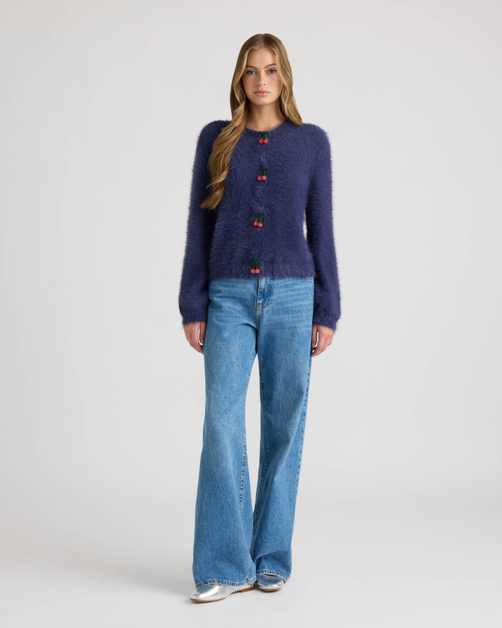 Cherry Front Cardigan