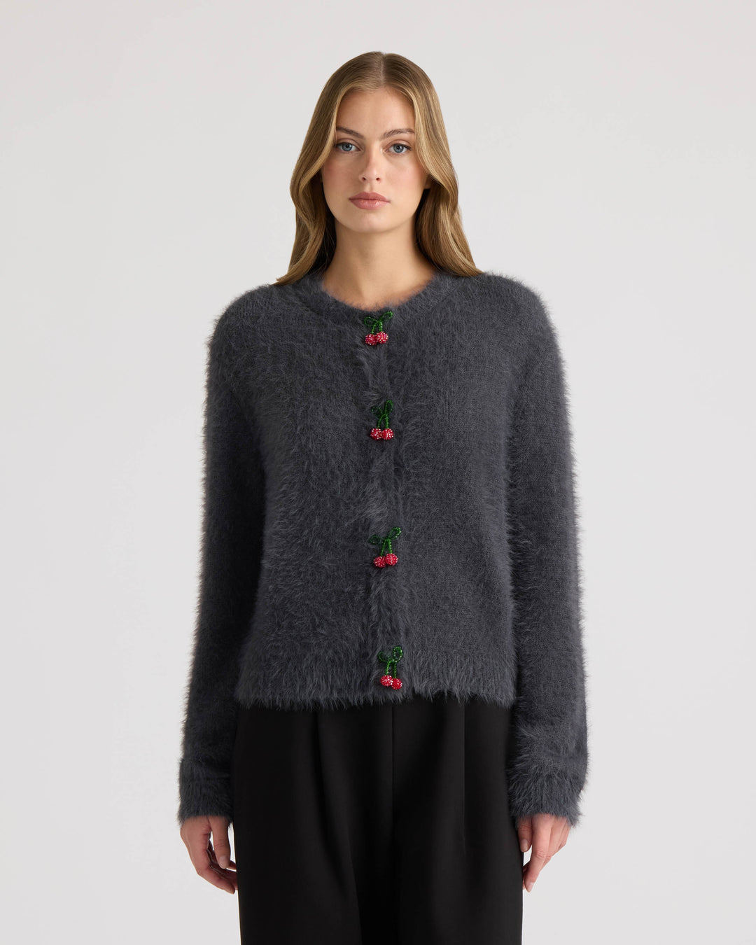 Cherry Front Cardigan