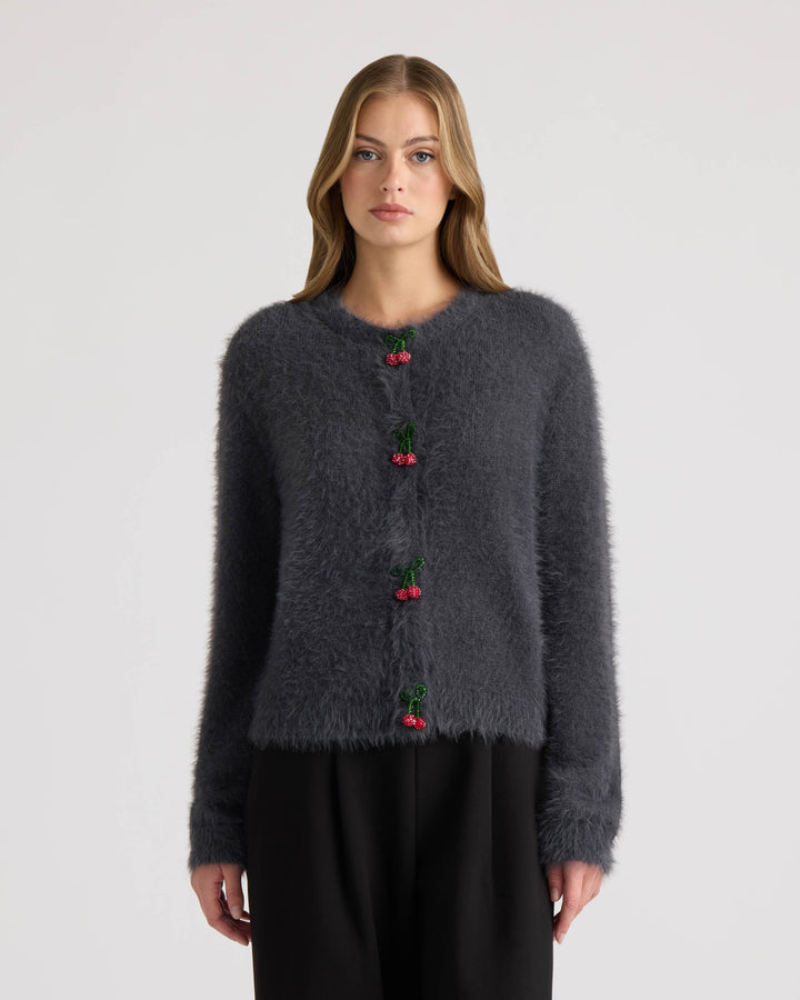 Cherry Front Cardigan
