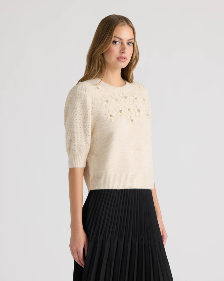 Embroidery Flower Sweater