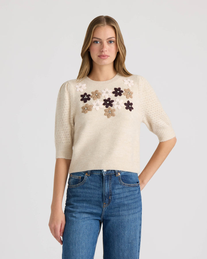 Embroidery Flower Sweater