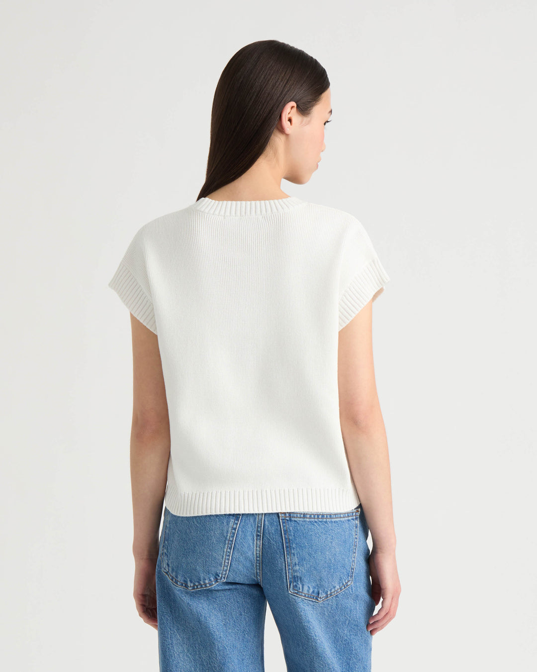 Sleeveless Sweater with Sequin Detail