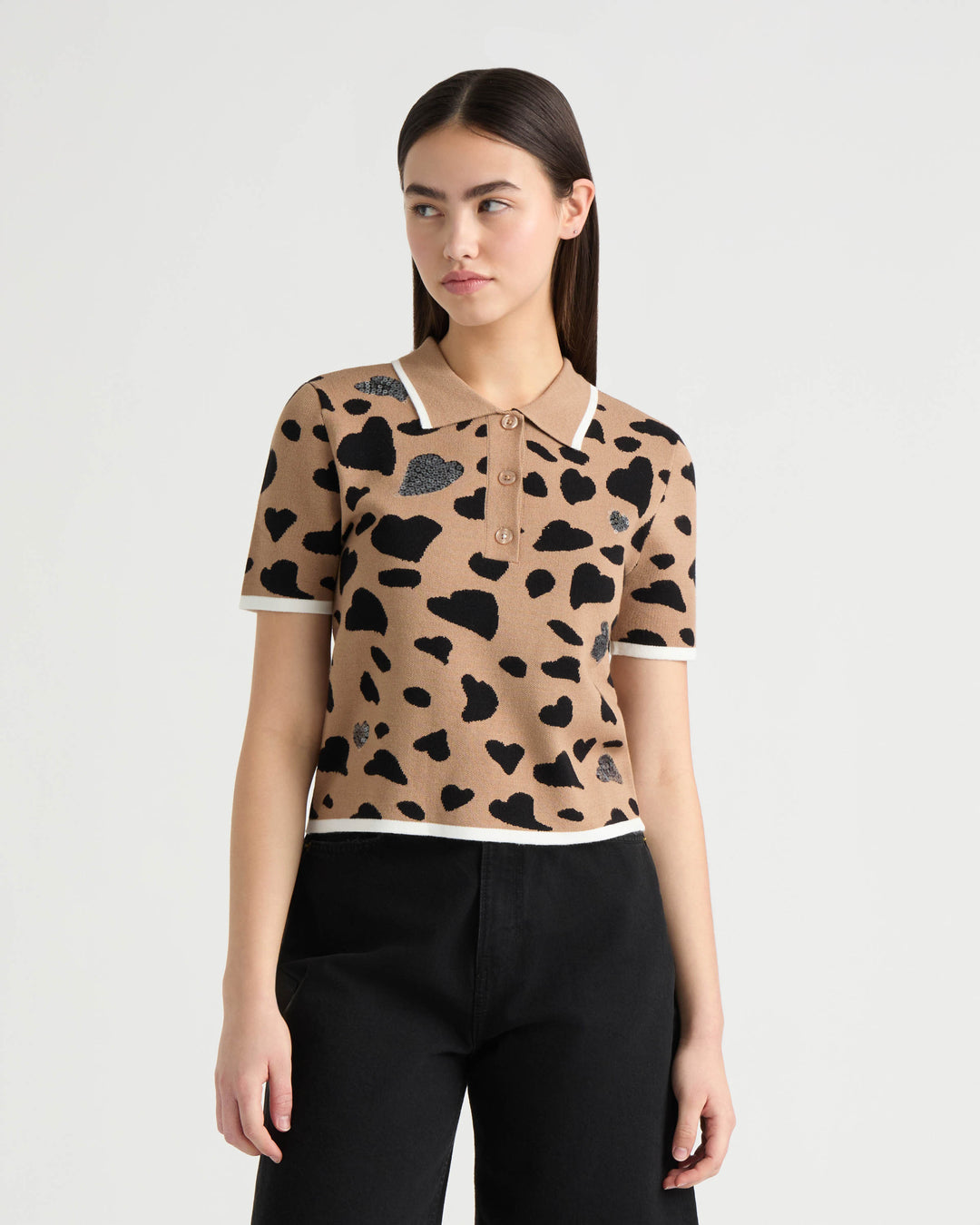 Short Sleeve Polo Sweater