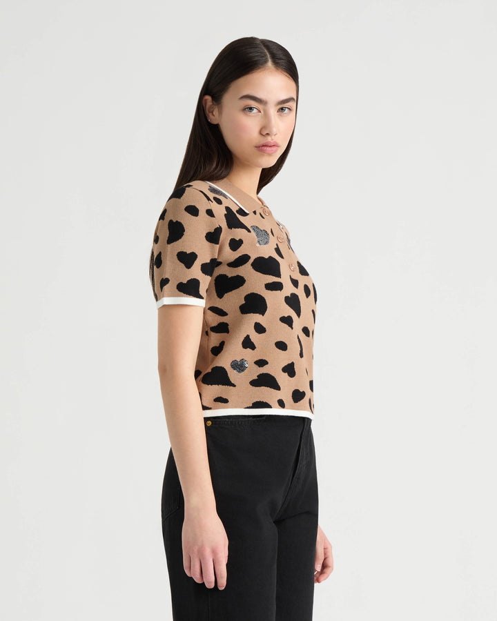Short Sleeve Polo Sweater