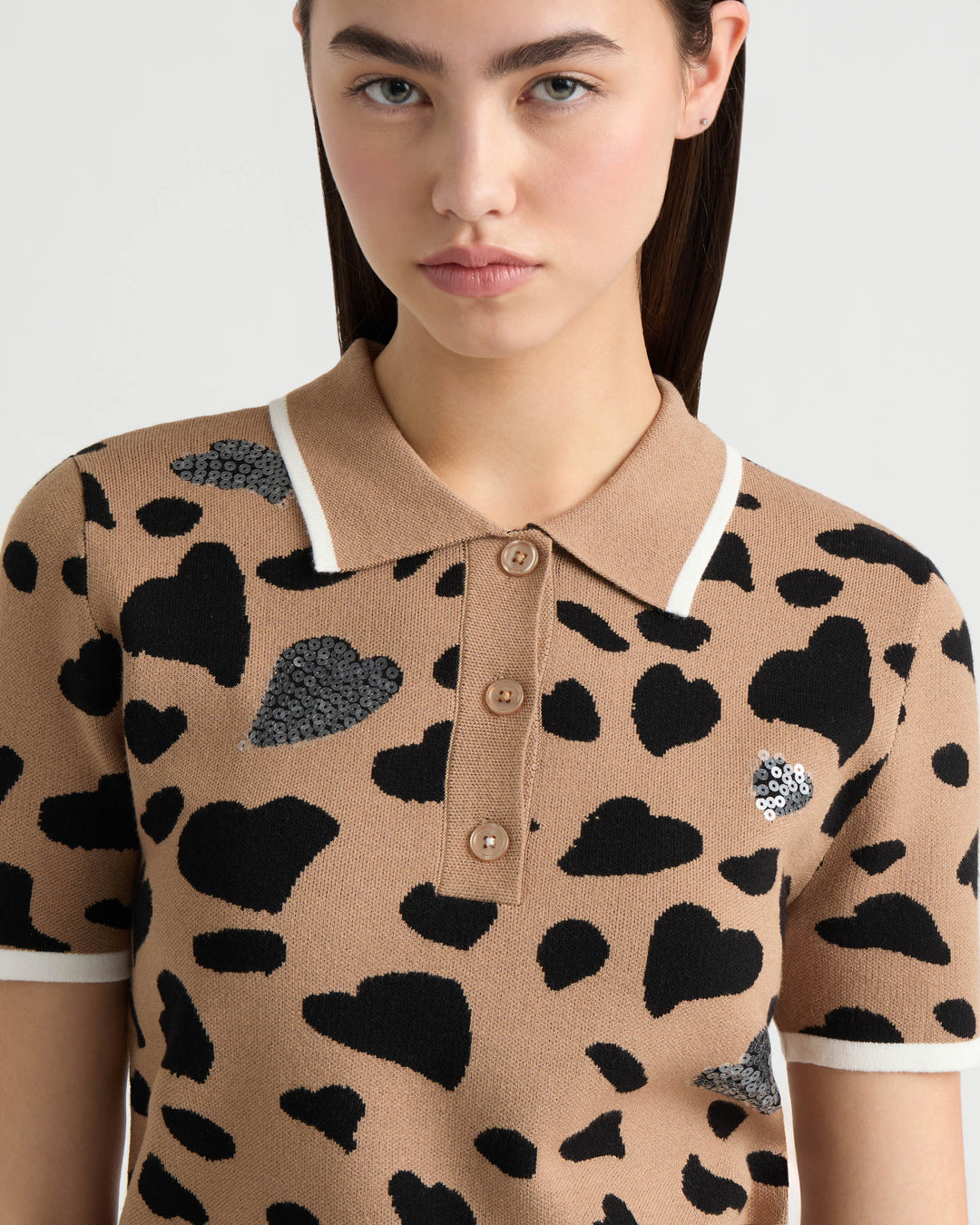 Short Sleeve Polo Sweater