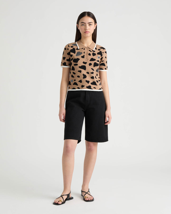 Short Sleeve Polo Sweater