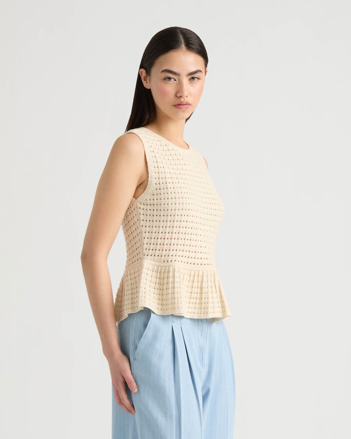 Sleeveless Peplum Sweater
