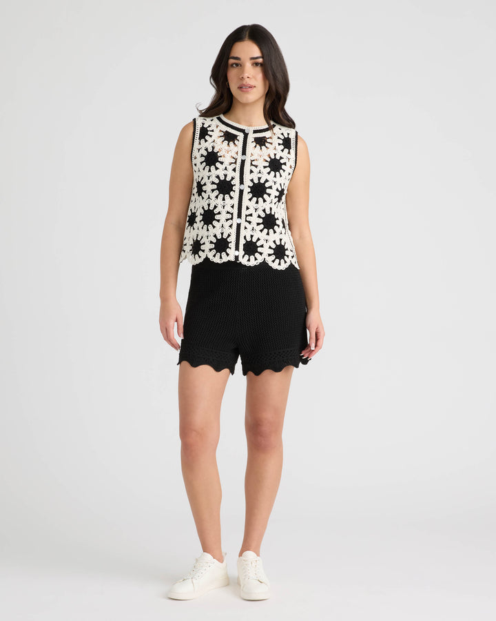 Pull on Crochet Shorts
