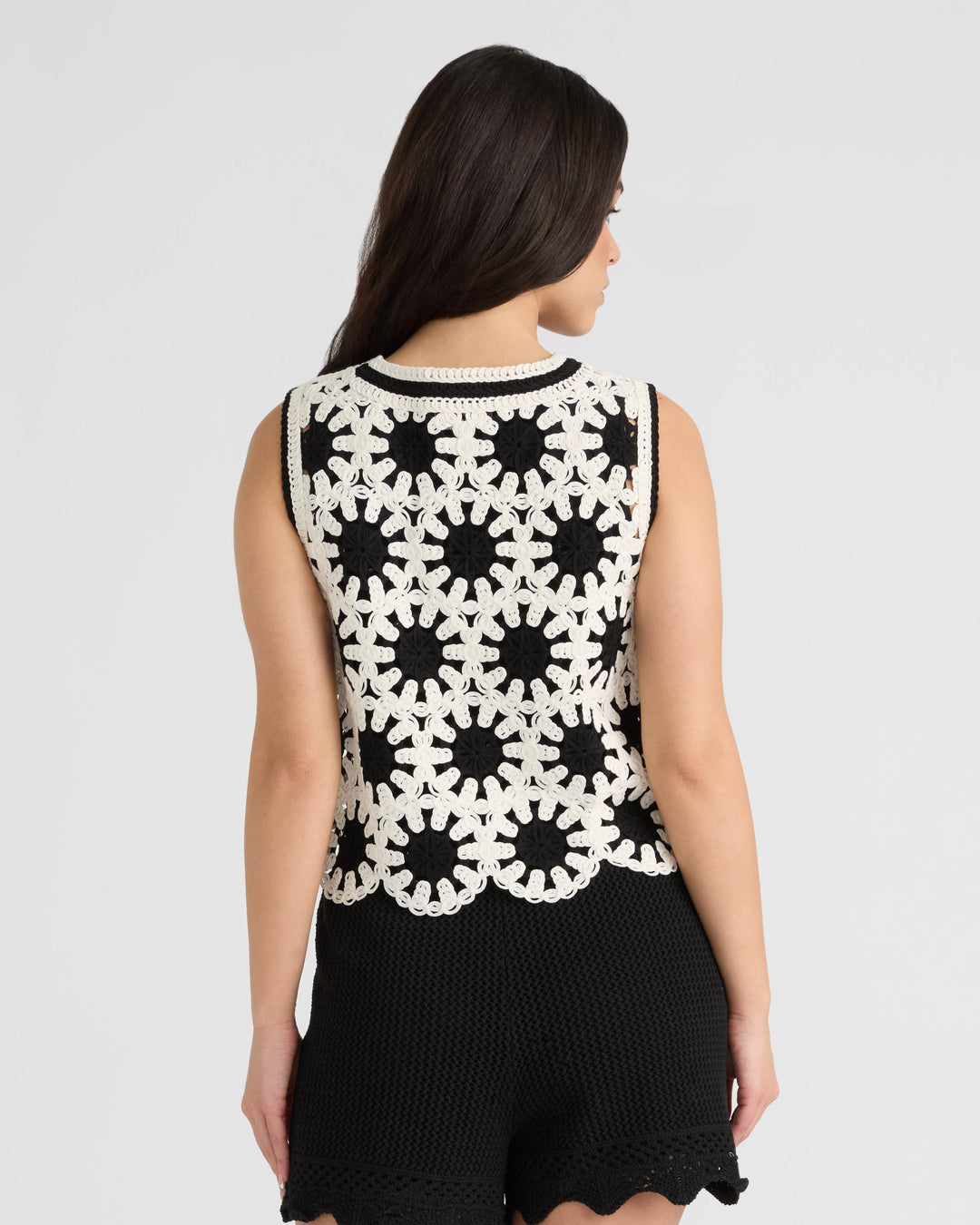 Crochet Button Front Vest