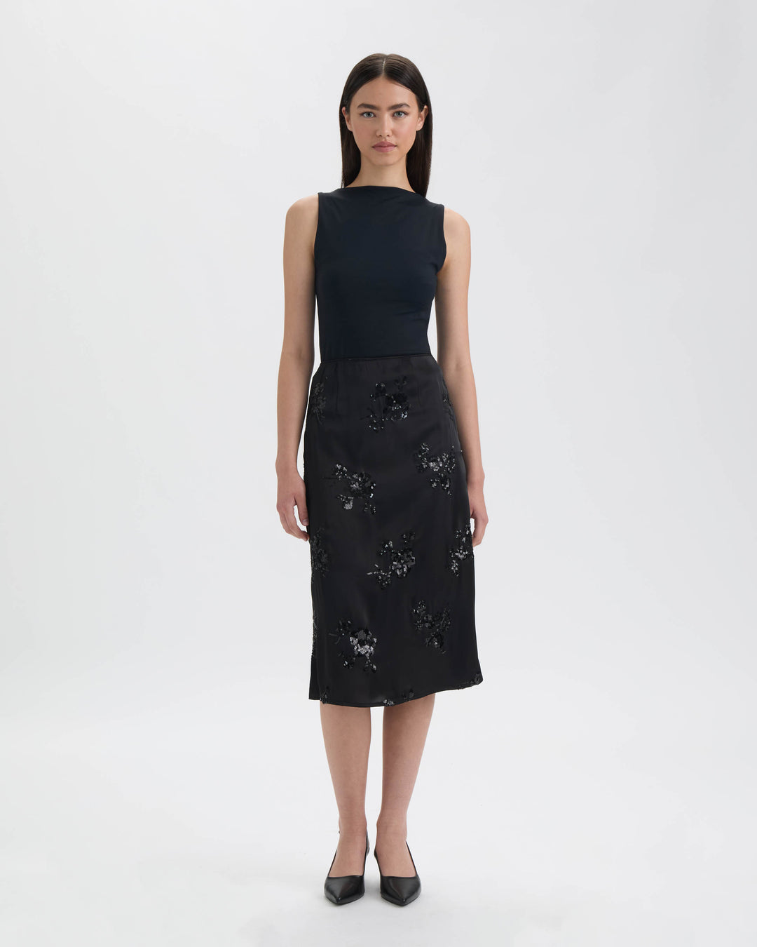 Midi Sequin Skirt