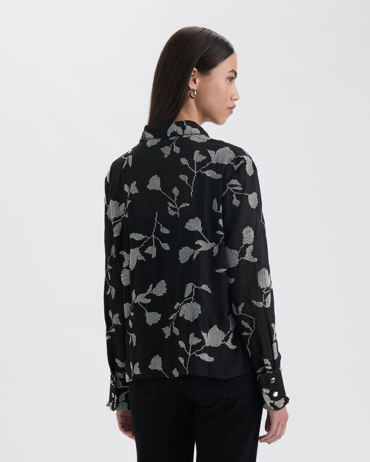 Cropped Broidery Shirt