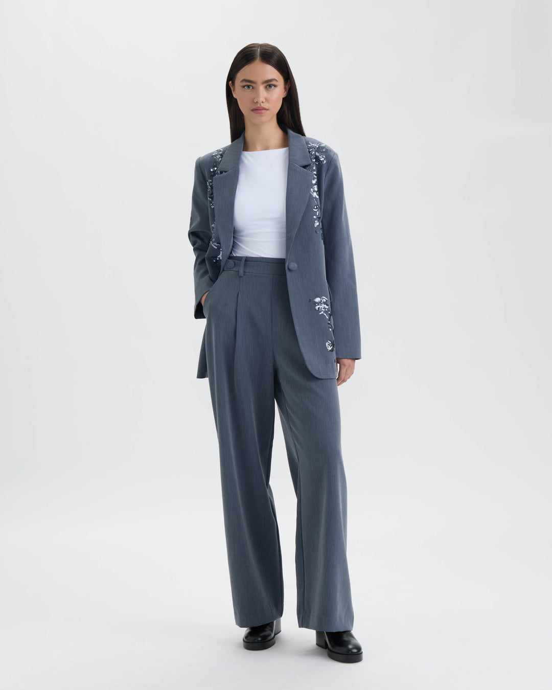Wide Leg Pants with Pleats