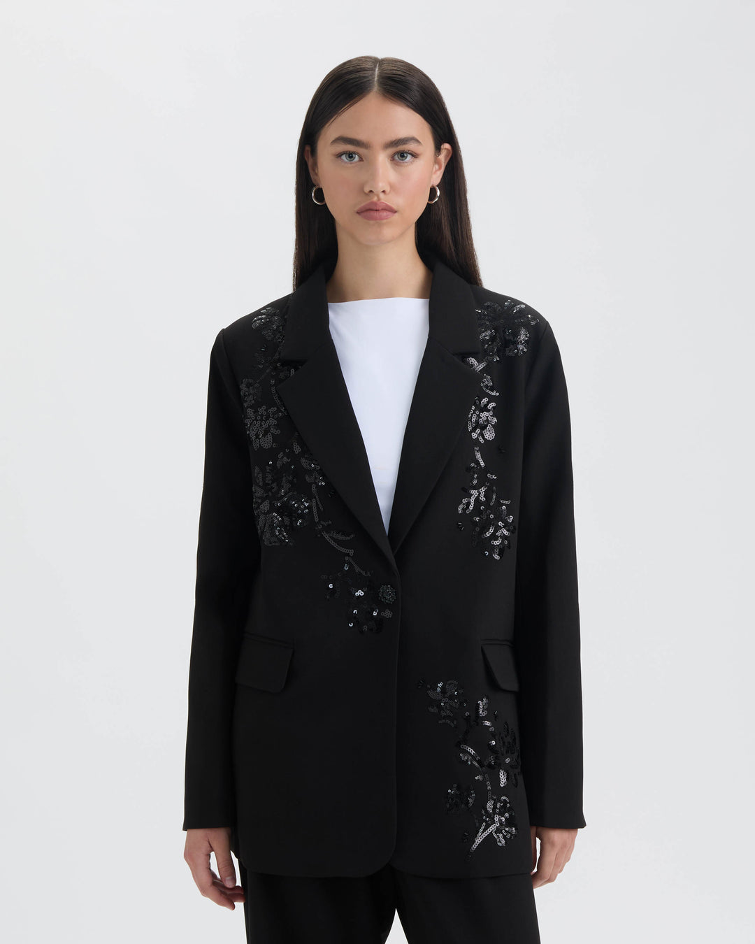 Embellished Sequin Blazer