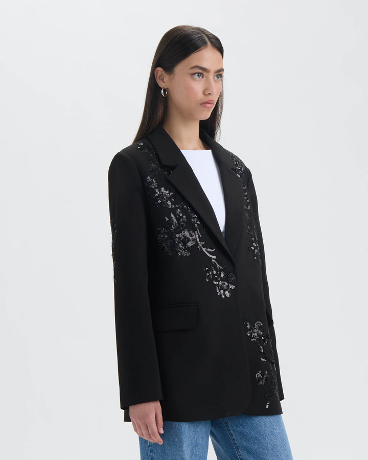 Embellished Sequin Blazer