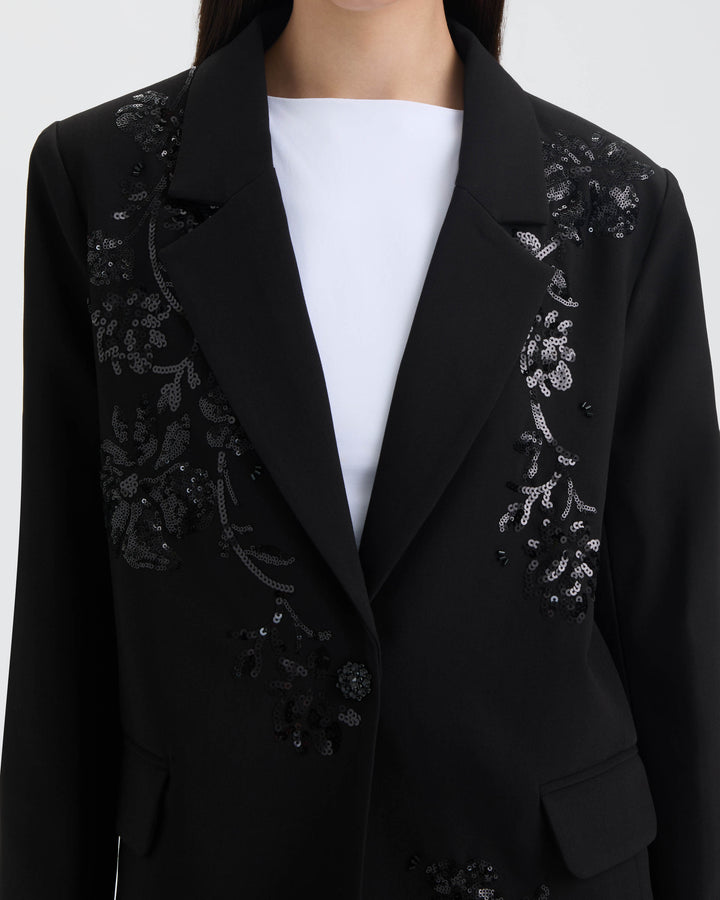 Embellished Sequin Blazer