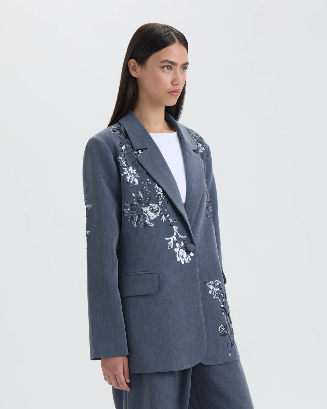 Embellished Sequin Blazer