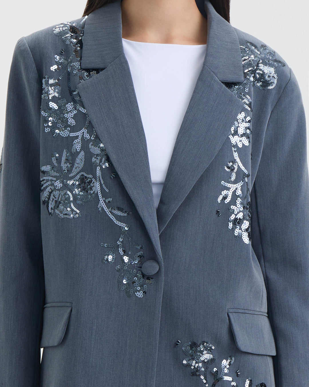 Embellished Sequin Blazer