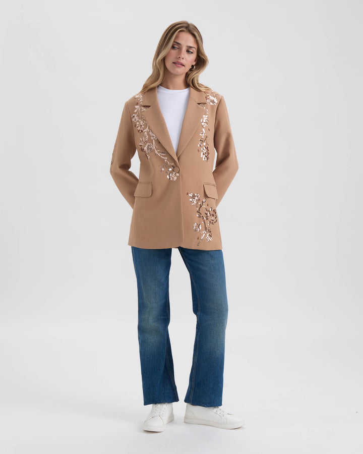 Embellished Sequin Blazer