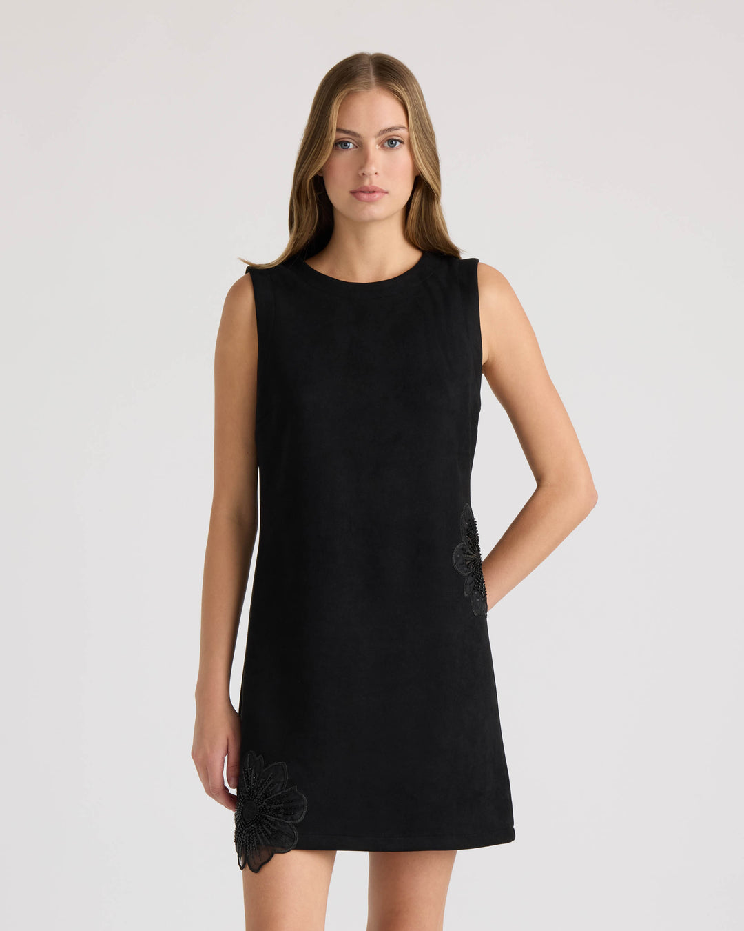 Suede Sequined Dress