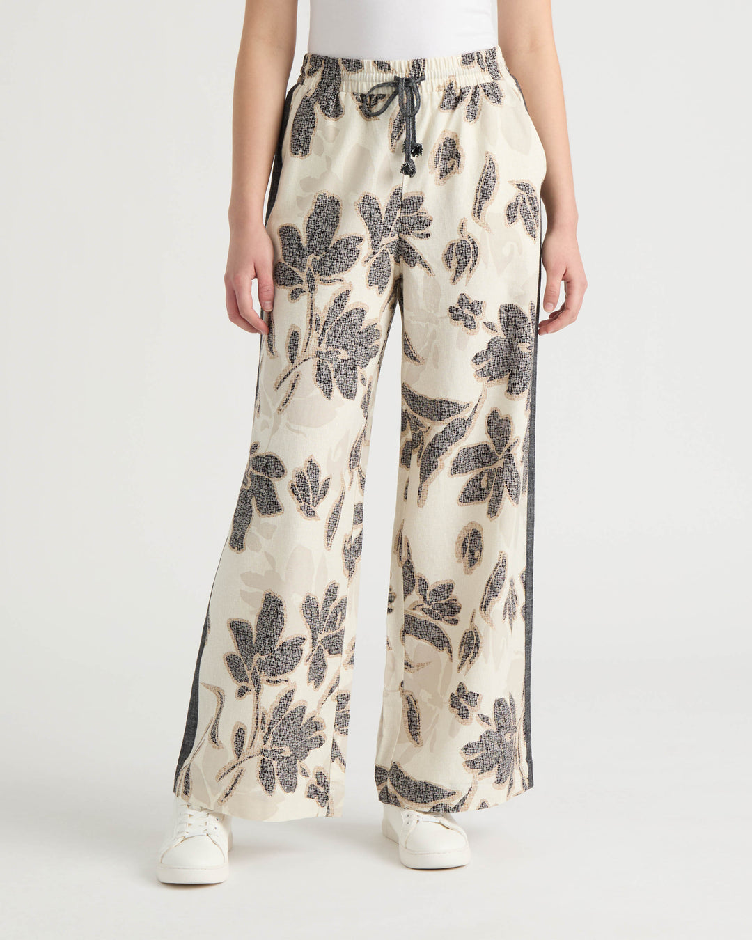 Wide Leg Pant with Drawcord