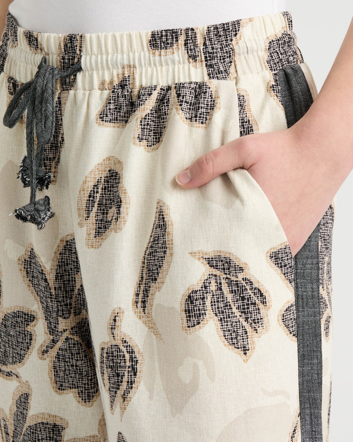 Wide Leg Pant with Drawcord