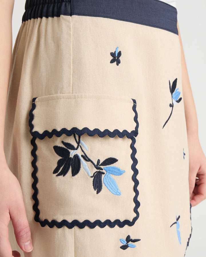 Embroidered Skort