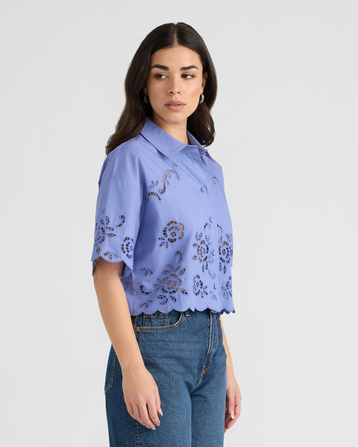 Eyelet Camp Shirt