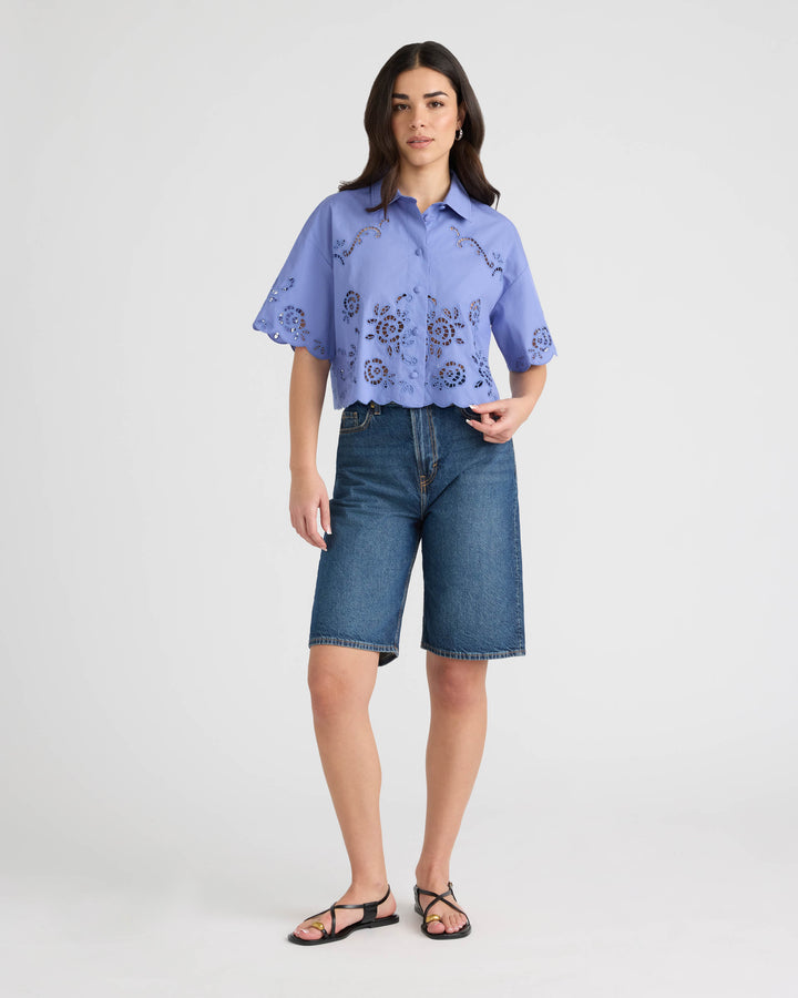 Eyelet Camp Shirt
