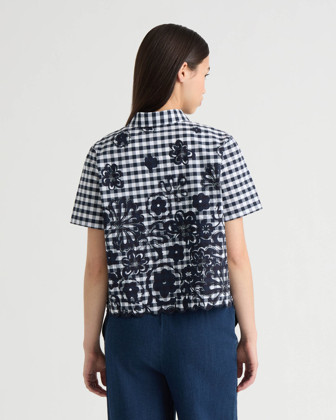 Poplin Gingham Camp Shirt