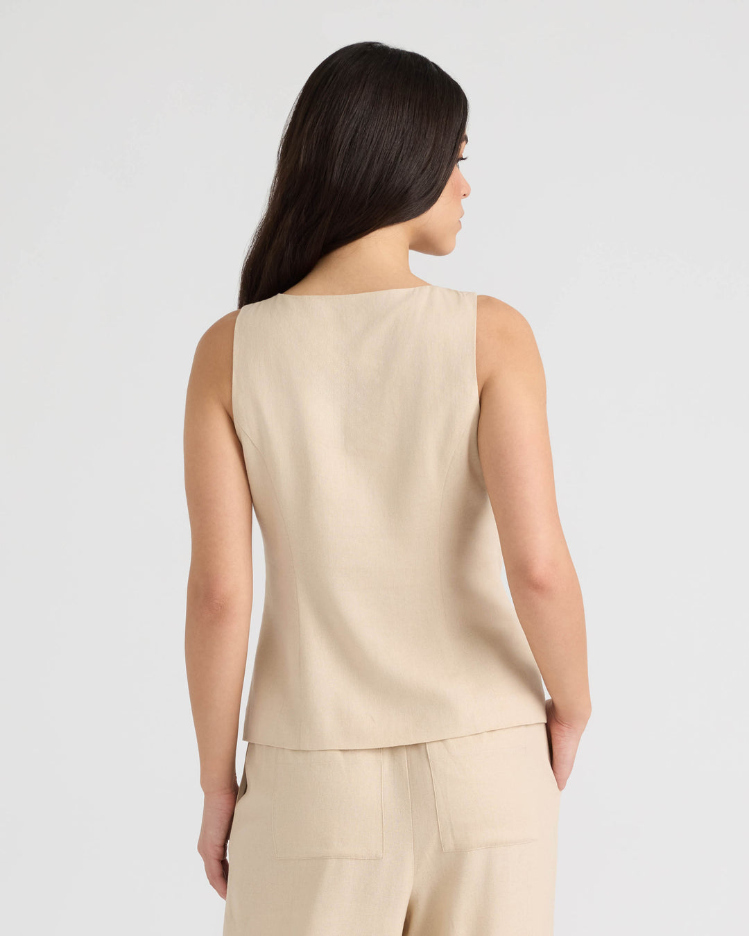 Button Front Embroidered Vest
