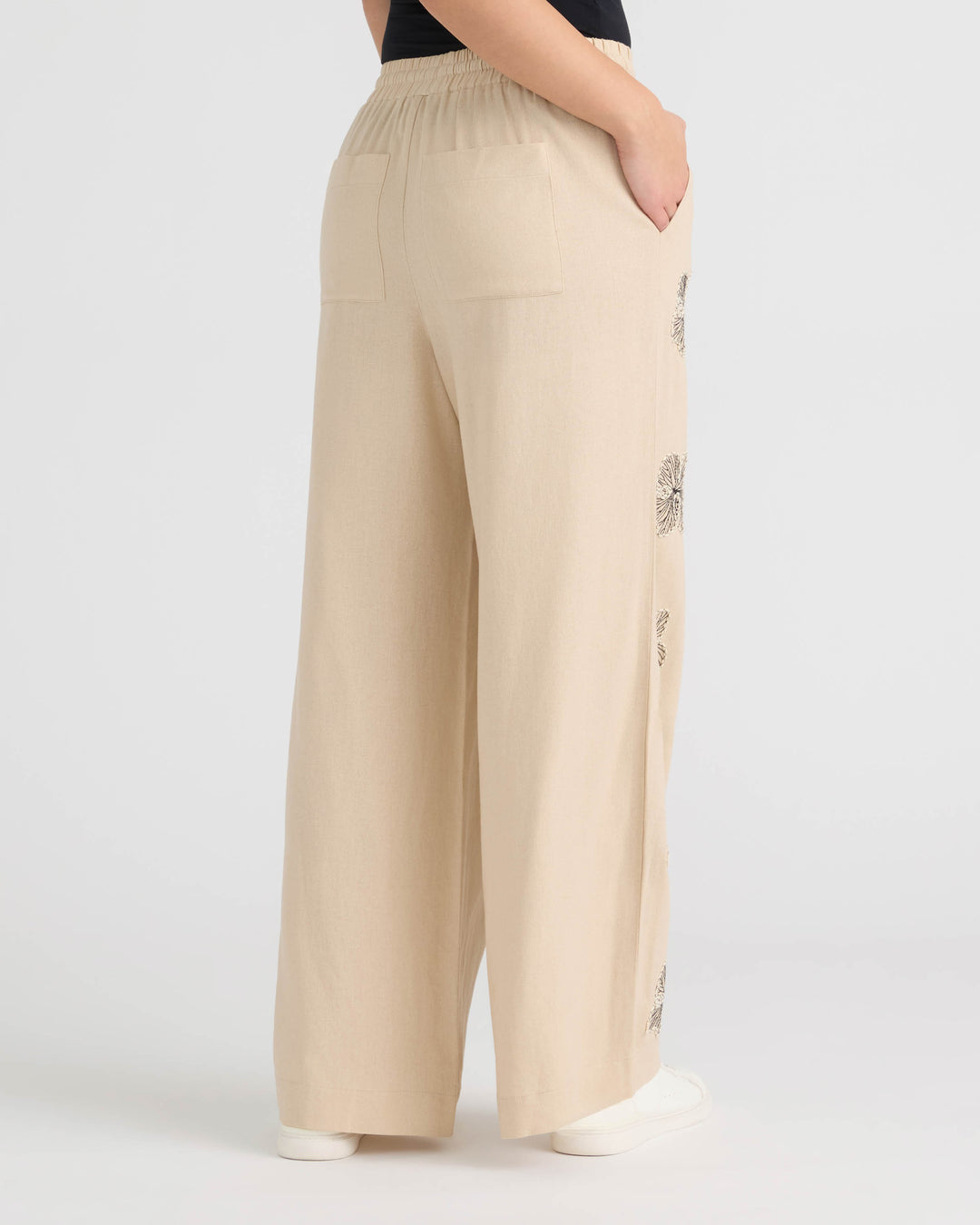 Pull On Embroidered Trouser