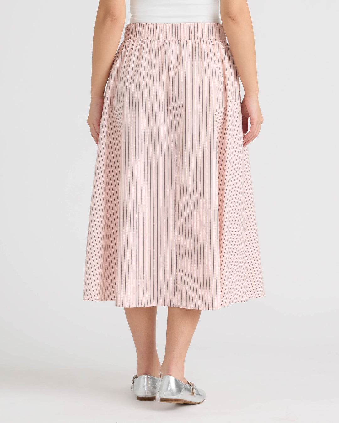 Midi Skirt with Floral Applique