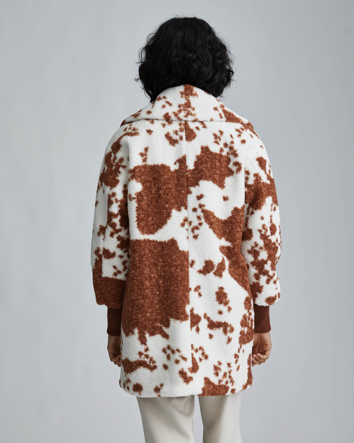 Cow print berber jacket