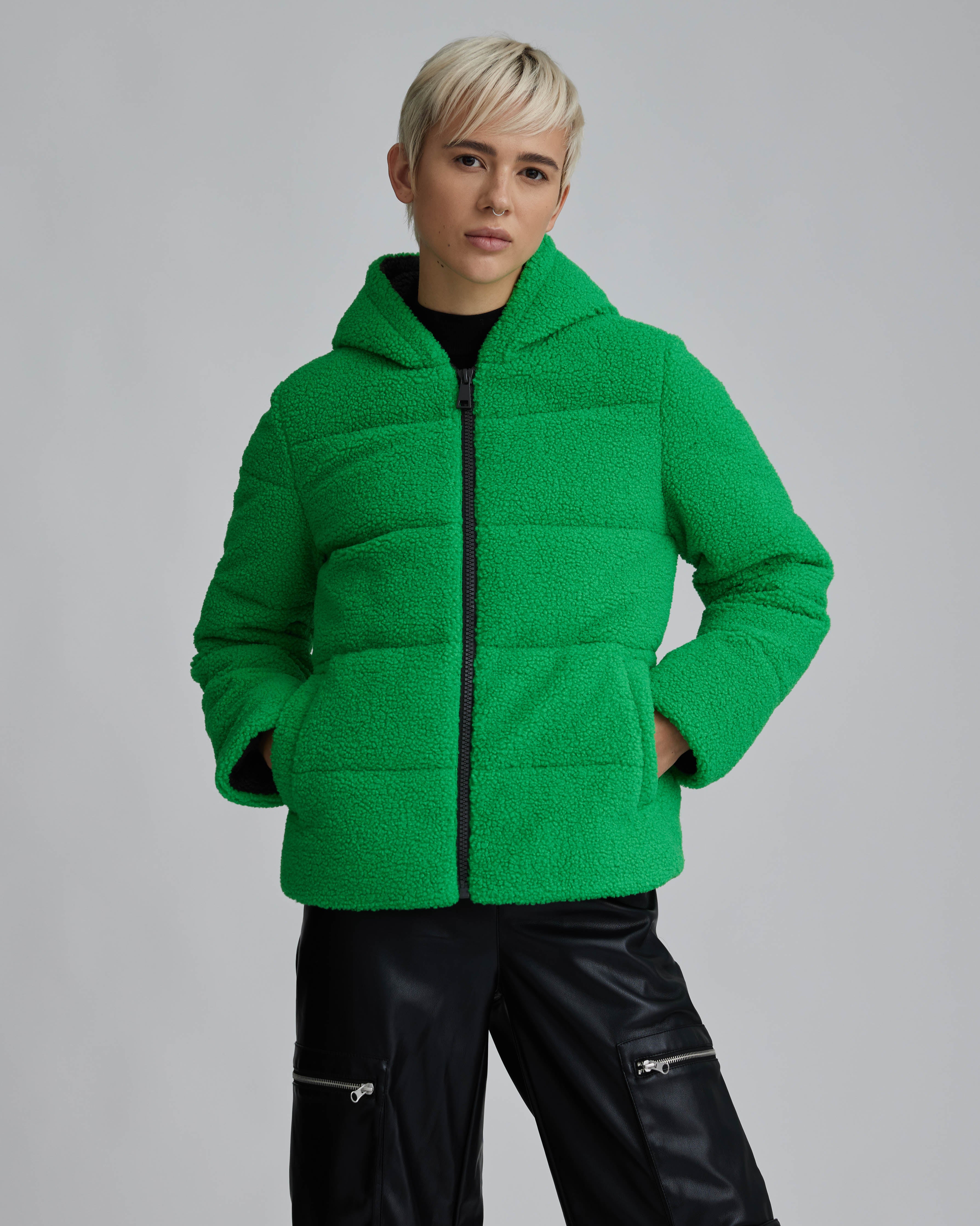 Hooded berber fleece on sale coat