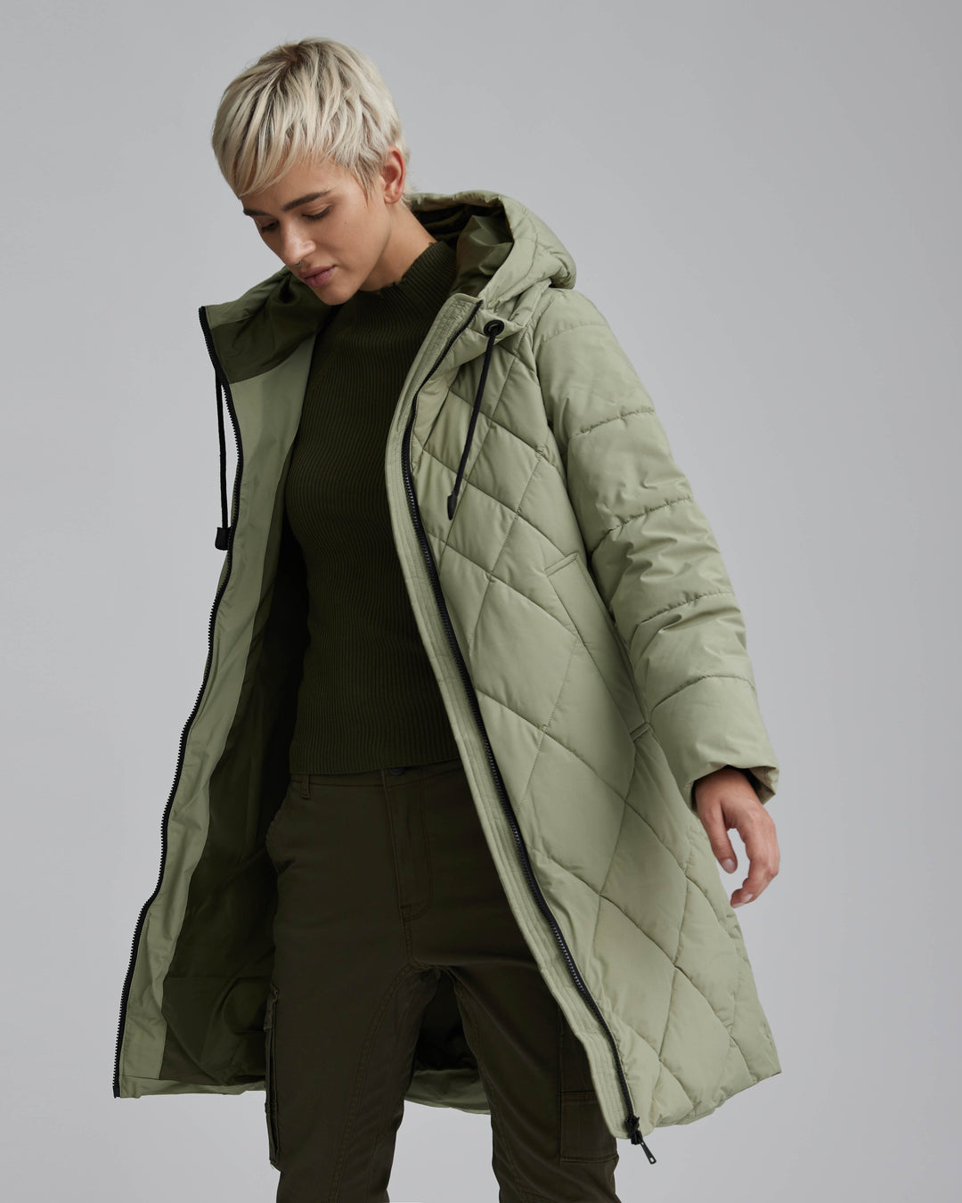 Quilted puffer coat