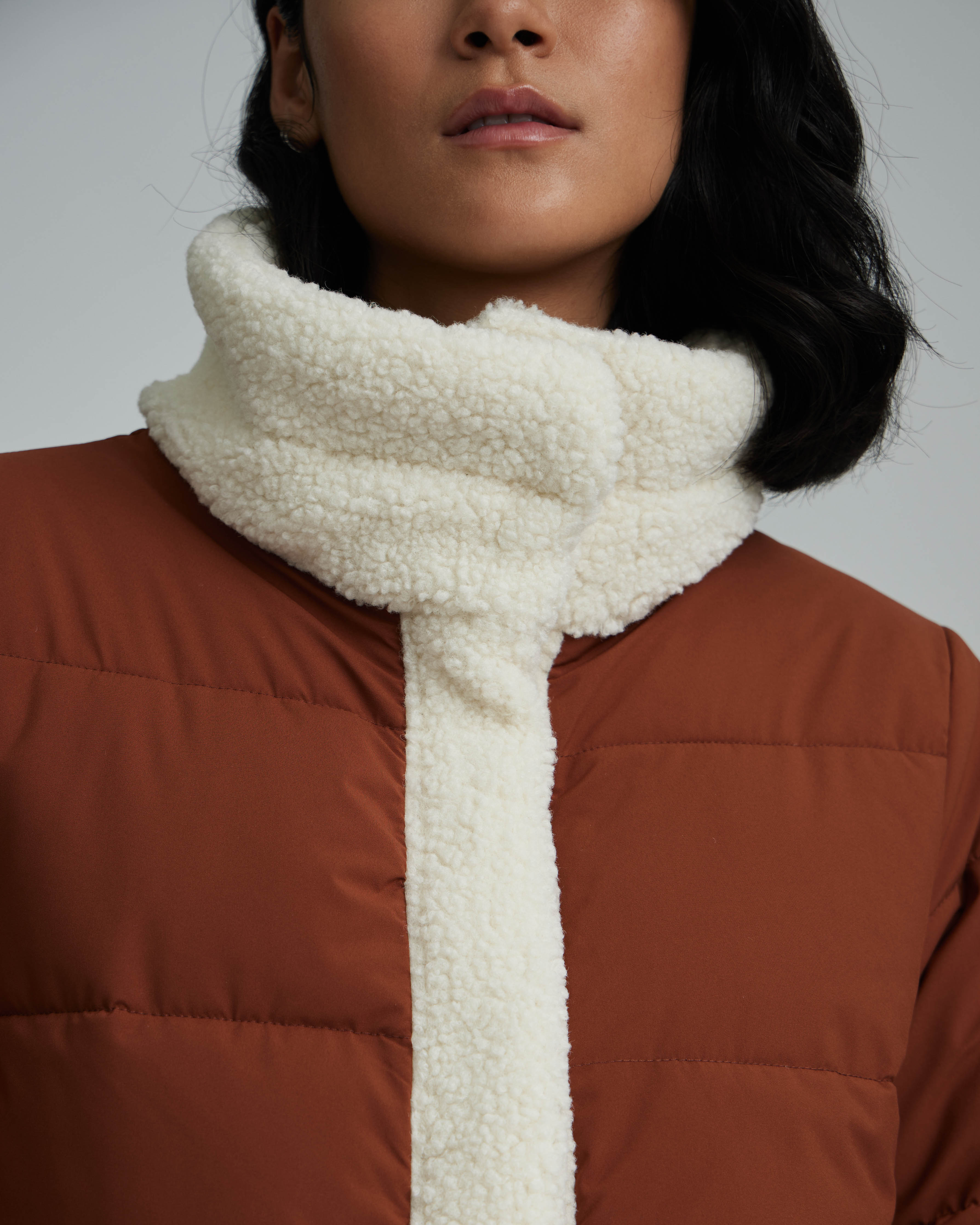 NVLT mixed media hot puffer coat XL