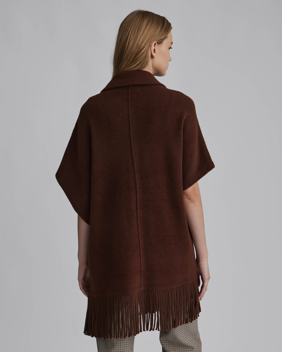 Mink Eyelash Fringe Hem Cape